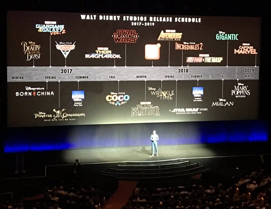 Disney revela calendario de películas que estrenarán hasta 2019
