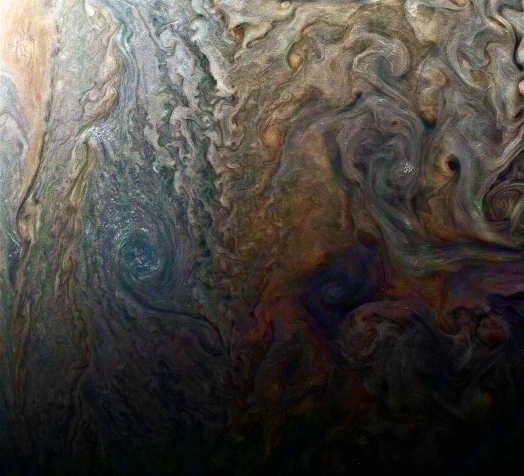 Impresionante foto muestra gigantescas tormentas que afectan a Júpiter