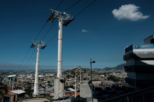 Así operaba el teleférico sobre la favela de Alemao, en Río de Janeiro |  Agencia AFP | Yasuyoshi Chiba 