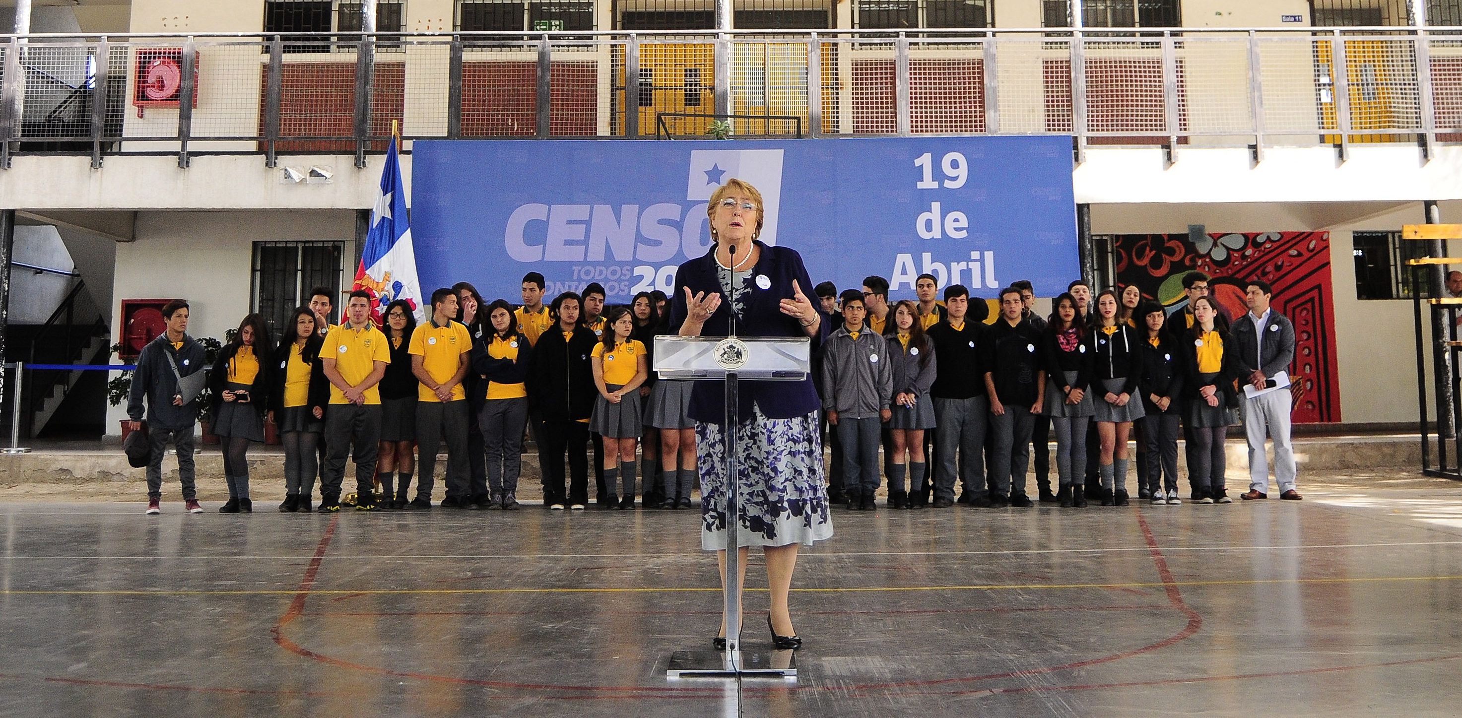 La presidenta Michelle Bachelet participa en jornada educativa Censo 2017