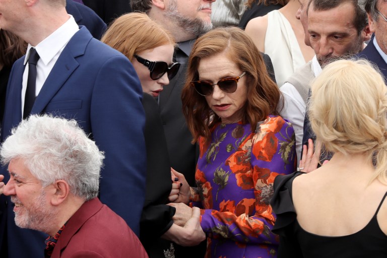 Jessica Chastain e Isabelle Huppert en Cannes | Agencia  AFP |   Valery Hache