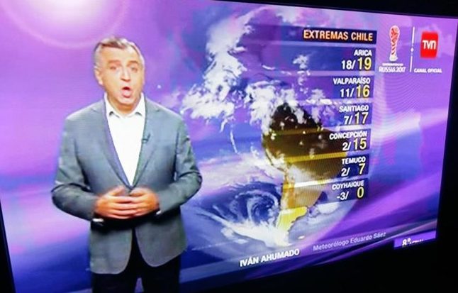 Meteorólogo de TVN fue 'trolleado' mientras daba el tiempo y nadie se dio  cuenta | TV y Espectáculo | BioBioChile