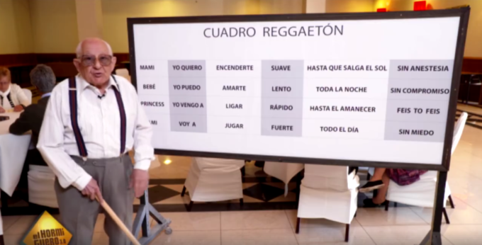 'Daddy Melquíades' enseñando cómo hacer las letras de un 'reggaetón' - El Hormiguero | Facebook