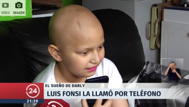 Llamada entre Luis Fonsi y niña de Puerto Montt | 24 horas | www.24horas.cl
