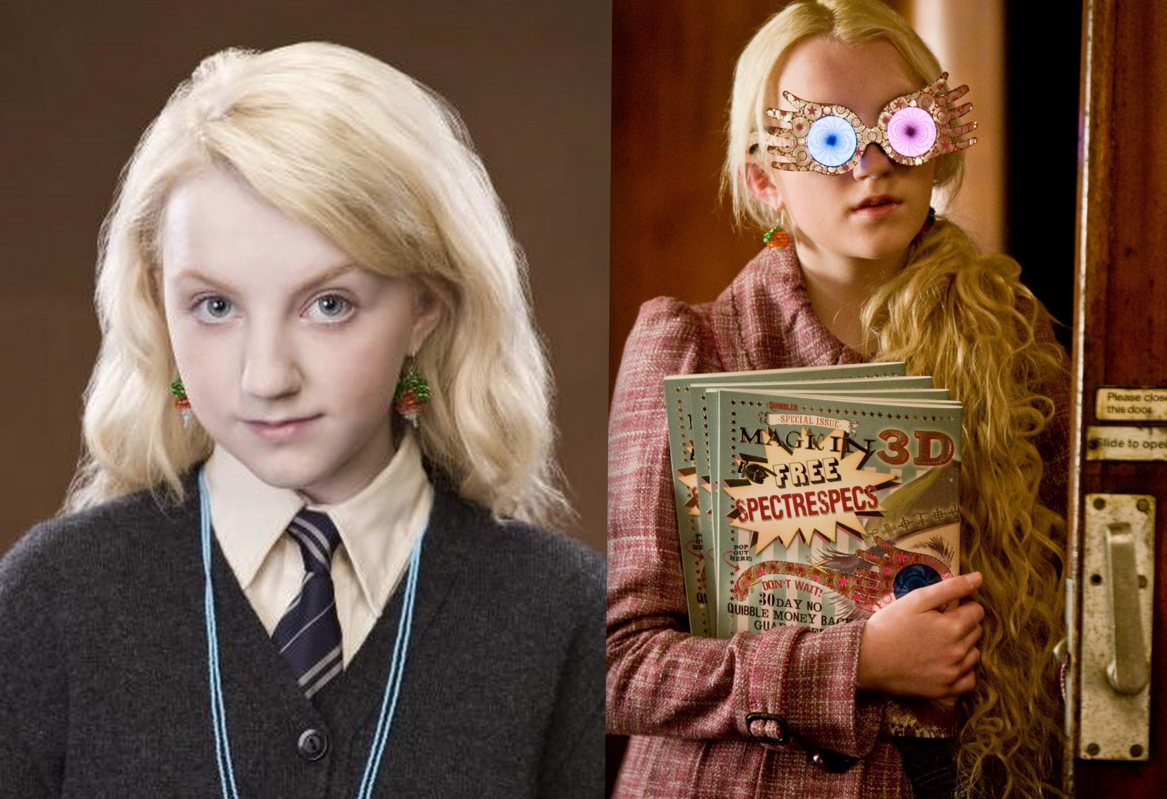 Evanna Lynch como Luna Lovegood en Harry Potter | Warner Bros.