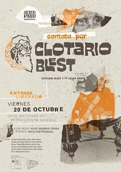 Afiche de la Cantata Popular por Clotario Blest, Museo de la Memoria (c)