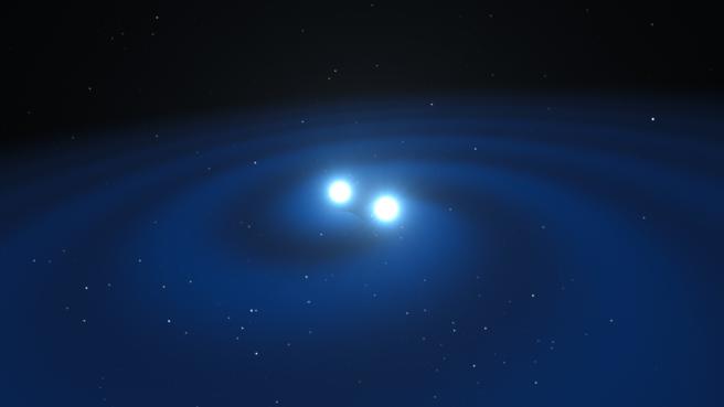 Recreación artística de la fusión de dos estrellas de neutrones | Observatorio Europeo Austral