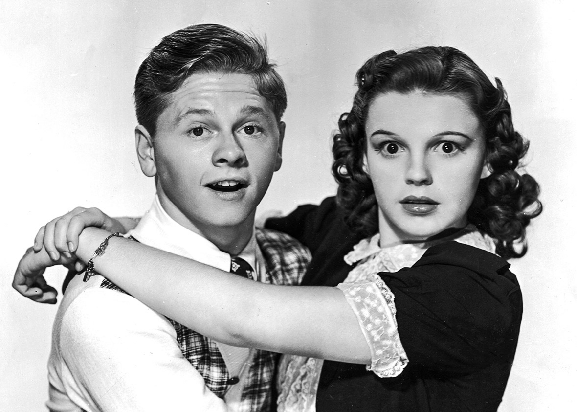  Mickey Rooney y Judy Garland. 