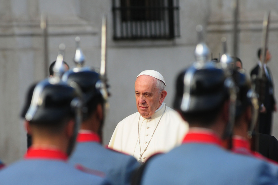 Agencia UNO | Papa Francisco durante su visita a Chile en enero de 2018.