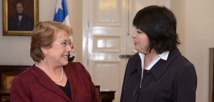Encuentro Bachelet-Quintana en 2015 | ARCHIVO | Agencia UNO
