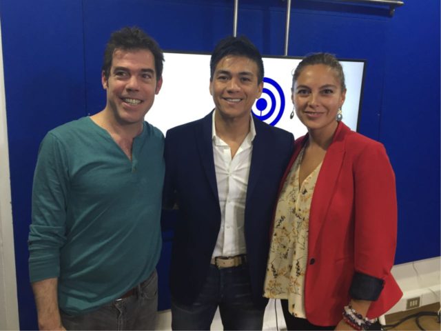 Américo  junto a Álvaro Escobar y Ángeles Araya en Radio Bío Bío