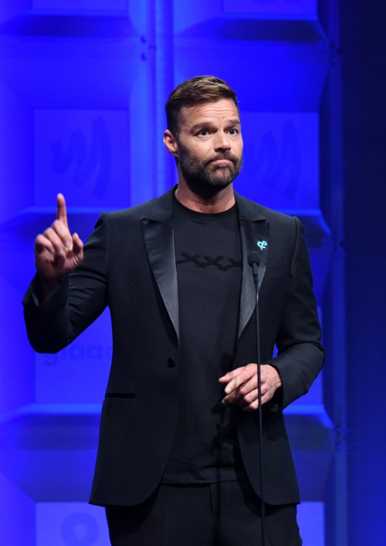 BEVERLY HILLS, CA - APRIL 12: Ricky Martin speaks onstage at the 29th Annual GLAAD Media Awards at The Beverly Hilton Hotel on April 12, 2018 in Beverly Hills, California.   Vivien Killilea/Getty Images for GLAAD/AFP