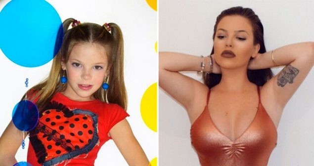 María Isabel en 2004 y en 2018