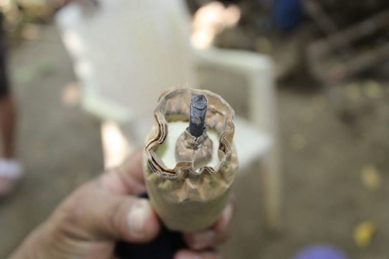 Bomba fabricada para la pesca con explosivos. Foto: La Prensa de Nicaragua.