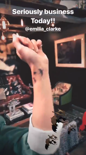 Tatuaje de Emilia Clarke | Instagram