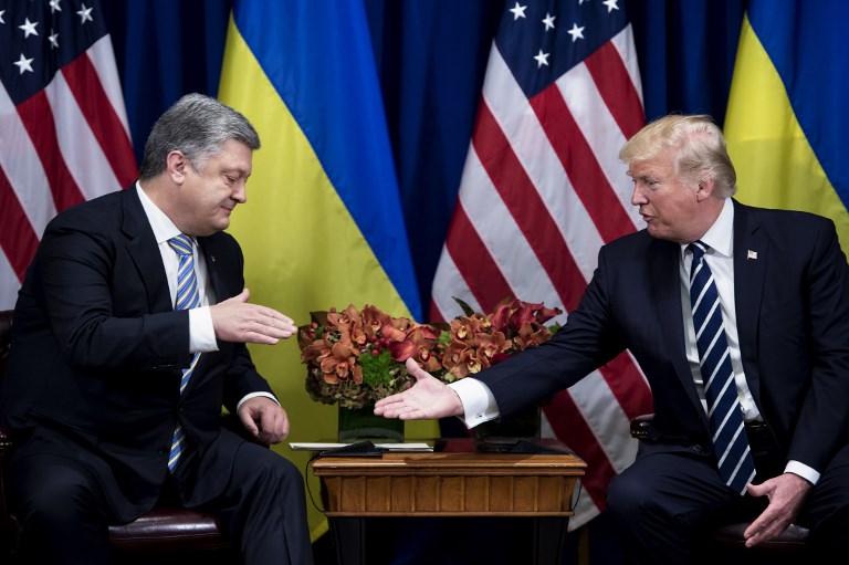 Petro Poroshenko junto a Donald Trump | Brendan Smialowski | Agence France-Presse