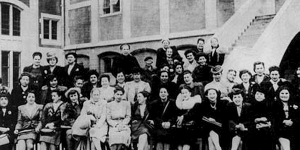 Delegadas del Congreso de la Federación Chilena de Instituciones Femeninas (FECHIF), en la Universidad Federico Santa María de Valparaíso, | Memoria Chilena 
