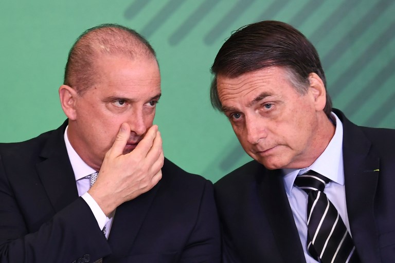 Onyx Lorenzoni y Jair Bolsonaro  | Agence France-Presse