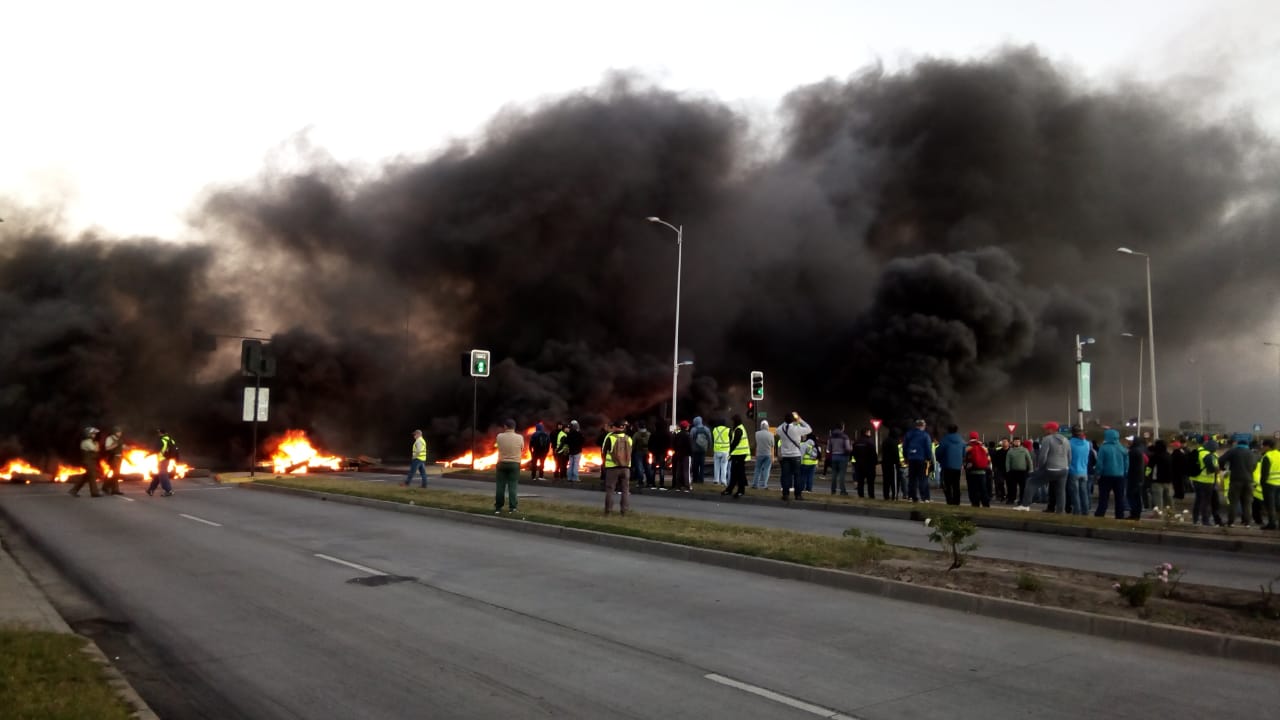 Manifestaciones en ingreso a Ruta Interportuaria | Cedida