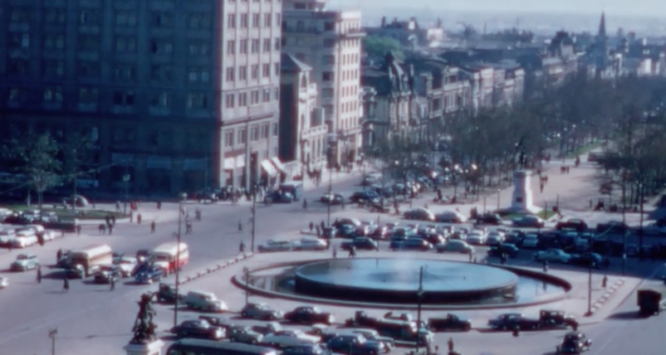 Alameda Libertador Bernardo O’Higgins  en 1950 |  Cineteca Nacional 