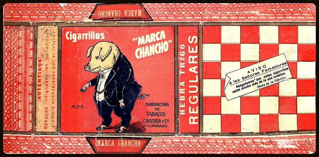 Envoltorio de cigarros Marca Chancho | Archivo