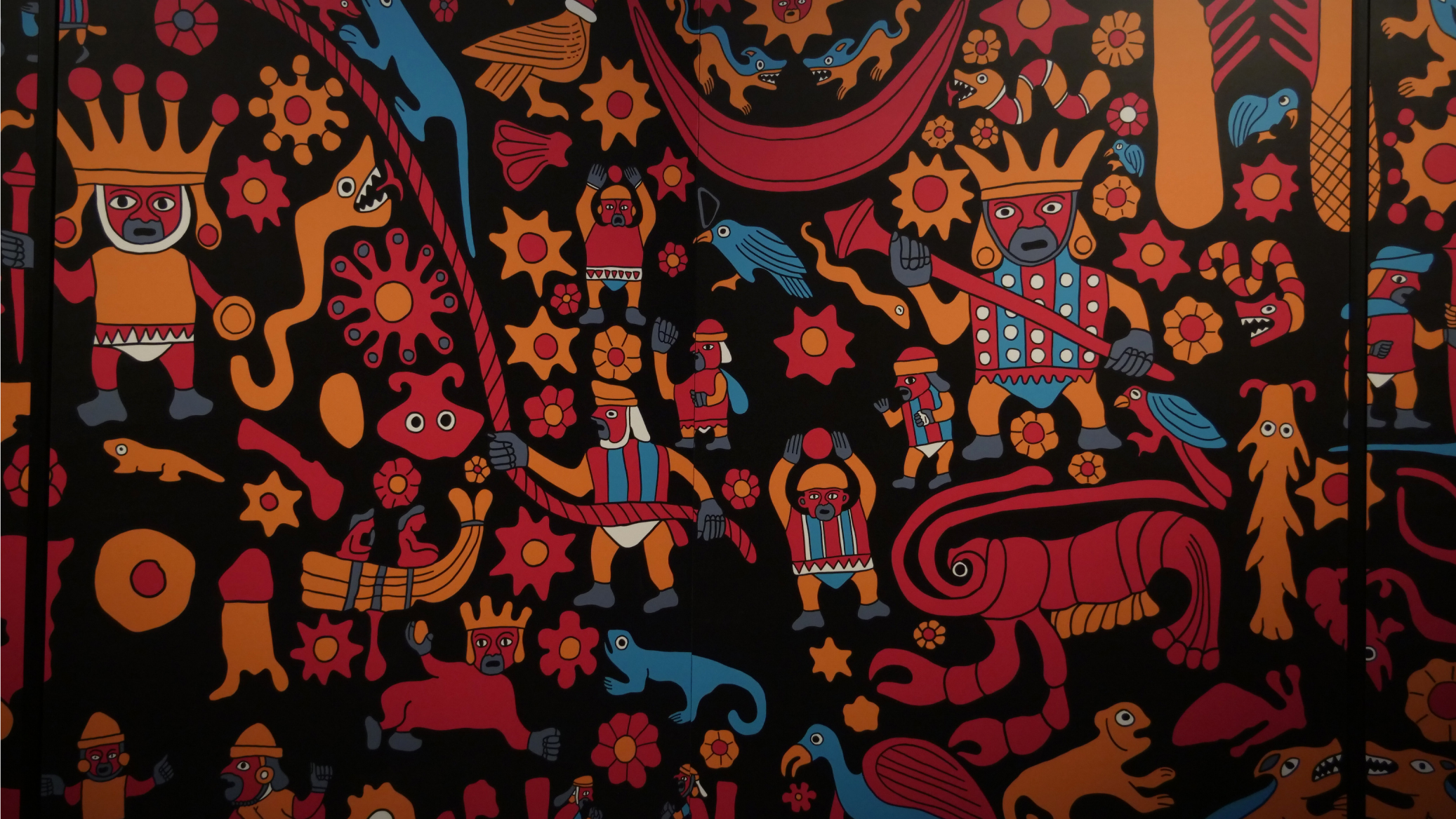 Fragmento del ‘Mural de los Mitos’ en la pirámide Huaca de la Luna | La fiesta de las imágenes de los Andes