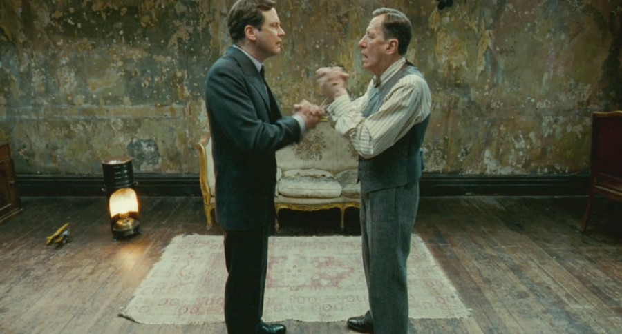 Colin Firth (Jorge VI) y Goffrey Rush (Lionel Logue) | EL Discurso del Rey