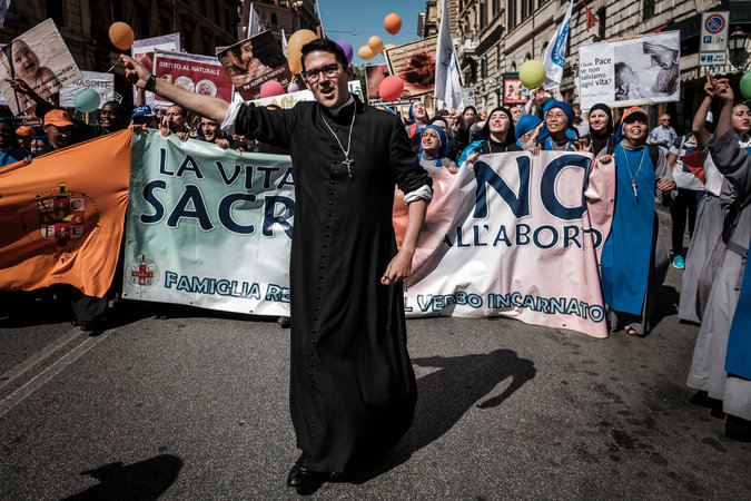 Manifestantes contra el aborto en Roma | The New York Times 