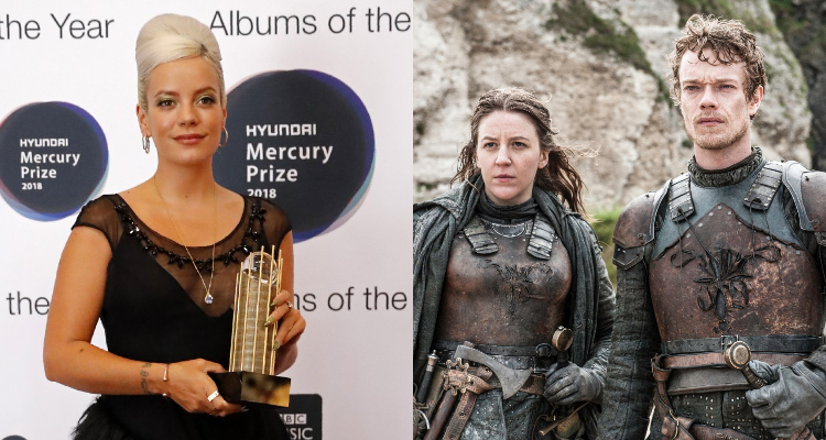 Izquierda: Lily Allen, Agence France-Presse | Derecha: Yara y Theon Greyjoy en "Game of Thrones"