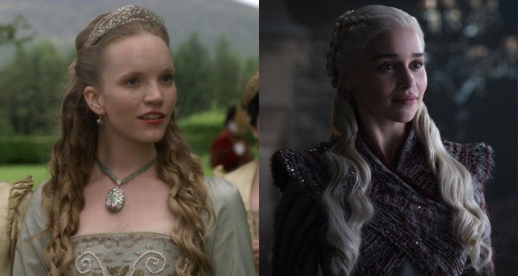 Izquierda: Tamzin Merchant en "The Tudors" | Derecha: Emilia Clarke como Daenerys Targaryen en "Game of Thrones"