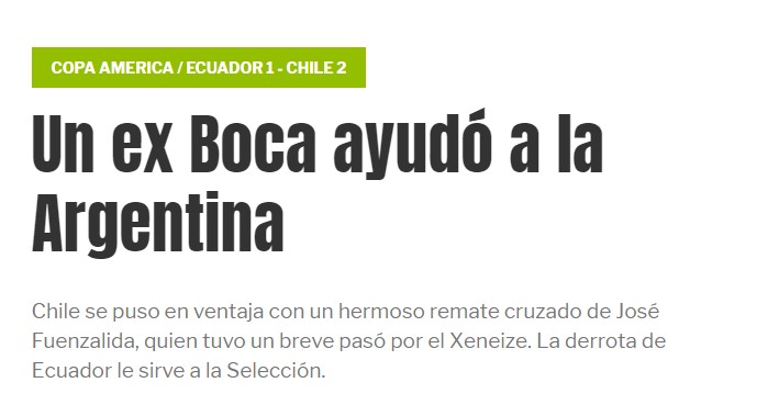 Captura de pantalla Diario Olé