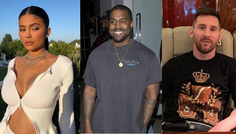 Kylie, Kanye y Messi
