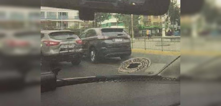 Foto tomada por el inspector al vehículo donde circulaba Salaberry