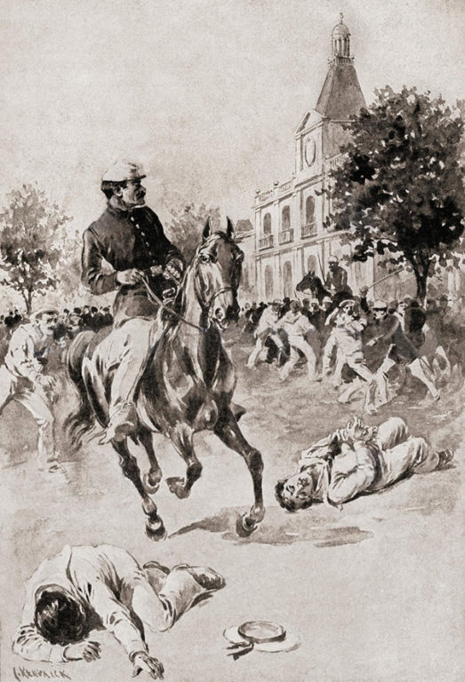 Ilustración del incidente ocurrido en Valparaíso (CC) Wikimedia Commons