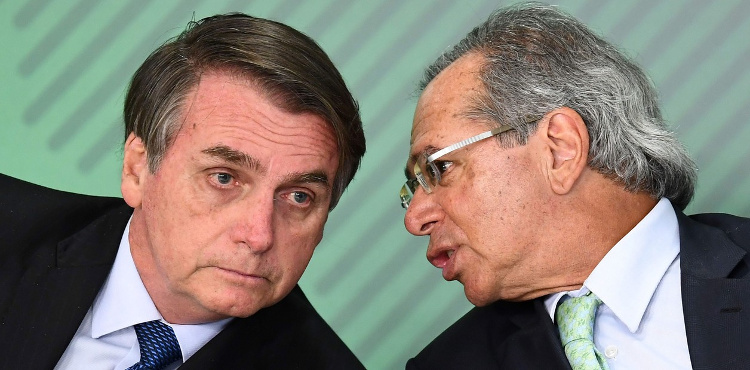 Jair Bolsonaro y Pablo Guedes | AFP