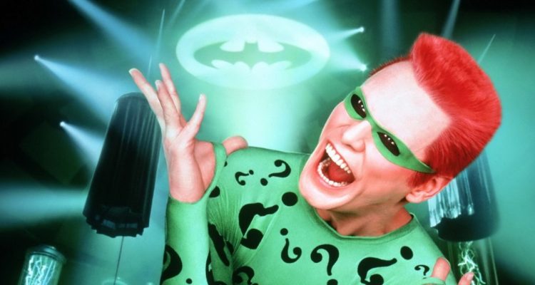 Jim Carrey como El Acertijo en “Batman y Robin”