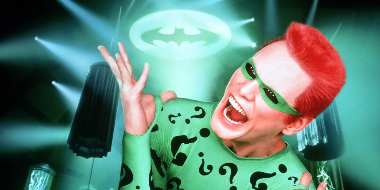 Jim Carrey como El Acertijo en “Batman y Robin”