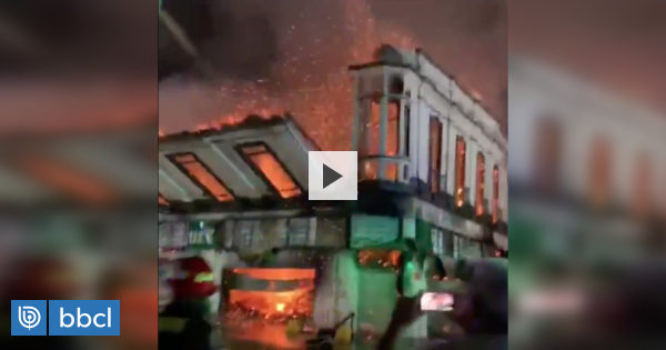 Edificio se desploma en Antofagasta tras incendio que se extendió por más de una hora - BioBioChile