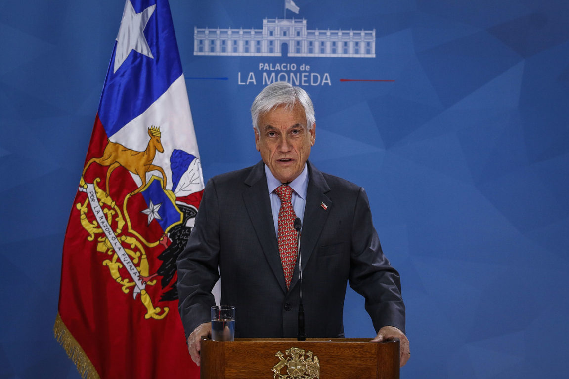 19 de octubre de 2019 | El presidente de la Republica, Sebastian Piñera, frena el alza del pasaje del Metro | Agencia UNO