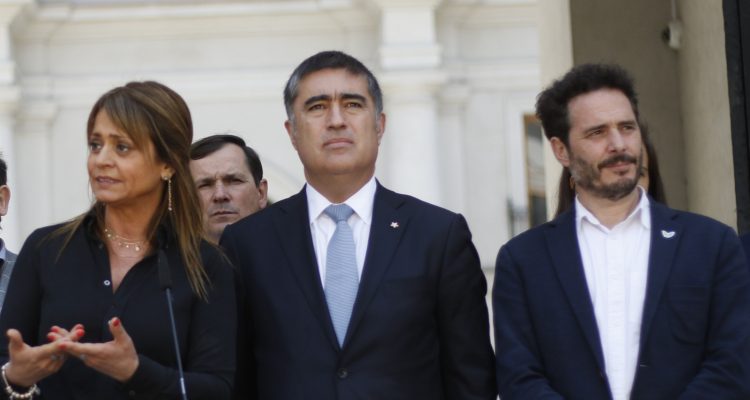 Timoneles de la UDI, RN y Evópoli en La Moneda. Sebastián Beltrán Gaete | Agencia UNO