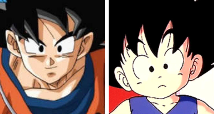 Gokú versión adulto y pequeño 