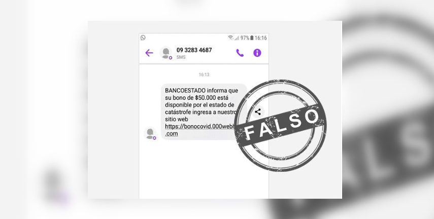 SMS falso