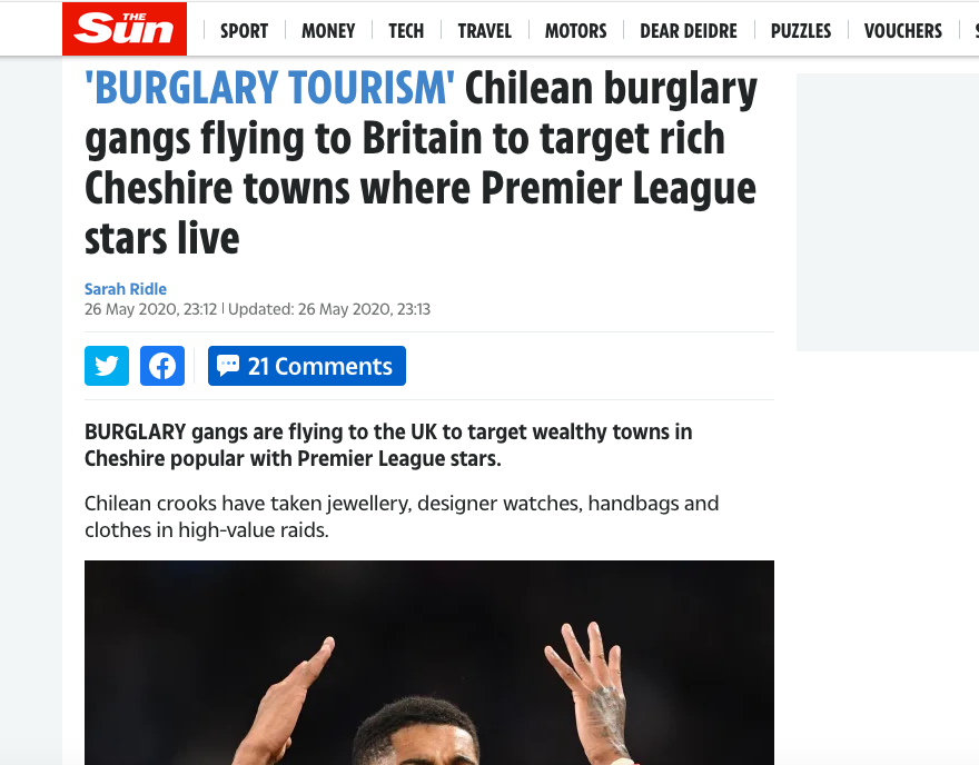 Turismo de robo": en Inglaterra advierten de pandilla de chilenos ...