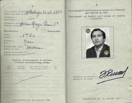 Pasaporte de refugiado, Jorge Reveco (c)