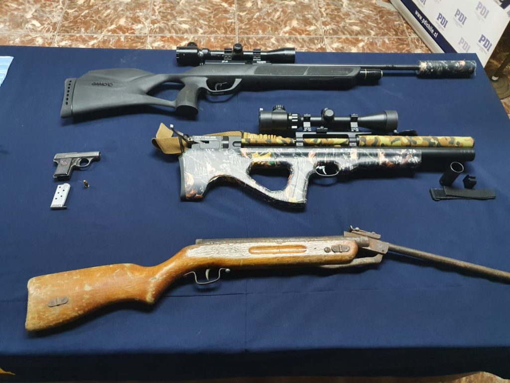 Armas incautadas en Maipú