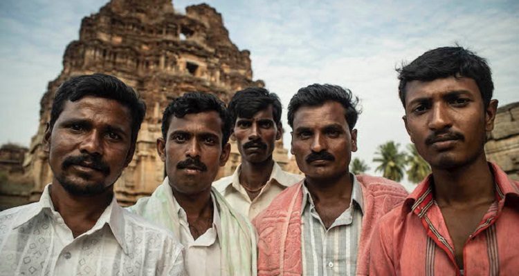 Hombres de tribu en Hampi, Eduardo Bunster (c)