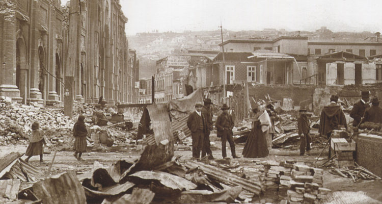 Valparaíso destruido en 1906