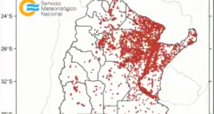 Incendios registrados en lo que va de agosto. Servicio Meteorológico Nacional de Argentina | Twitter
