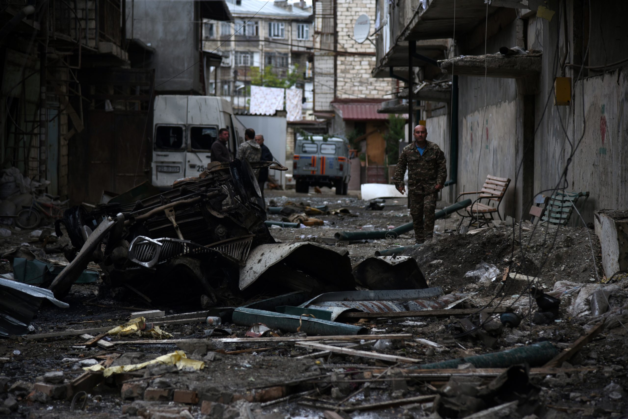 Daños en Stepanakert | Davit Ghahramanyan | NKR Infocenter | AFP