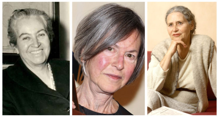 Gabriel Mistral, Louise Glück y Doris Lessing 